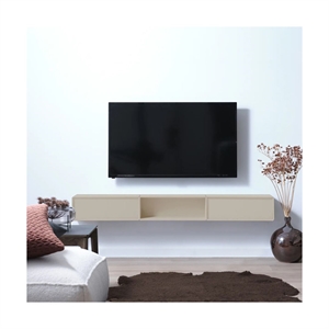 Tulsa TV-møbel m/ 2 skuffe - Sand - Mål: B174 x H20 x D33 cm.